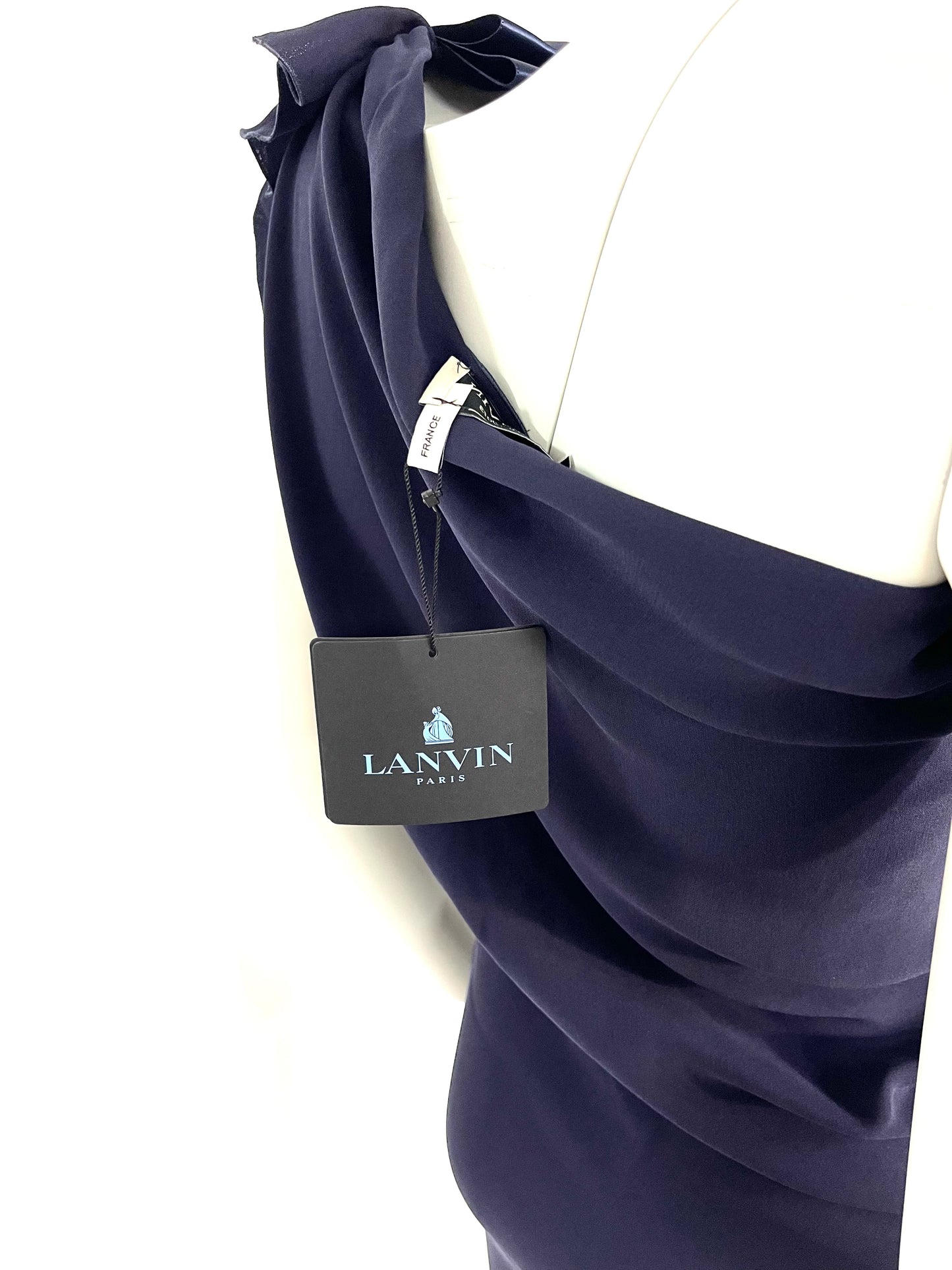 Vestido azul escuro - Lanvin