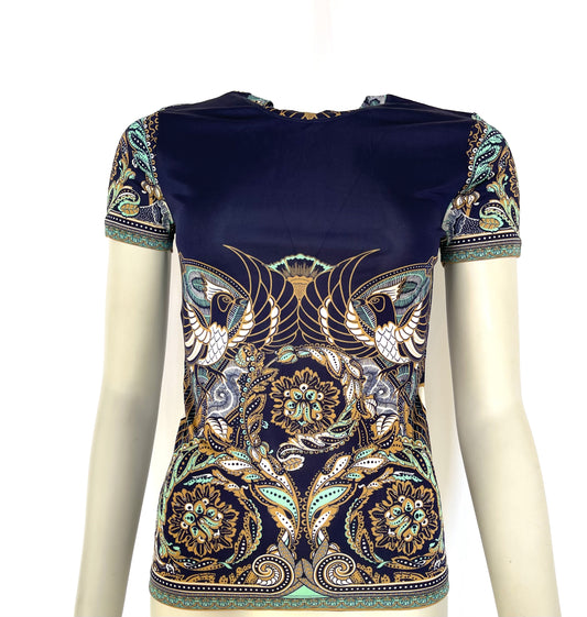 Blusa azul estampada - Balmain