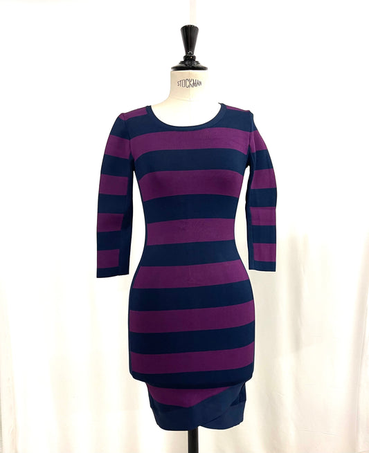 Vestido de listra roxo e azul - Max Mara