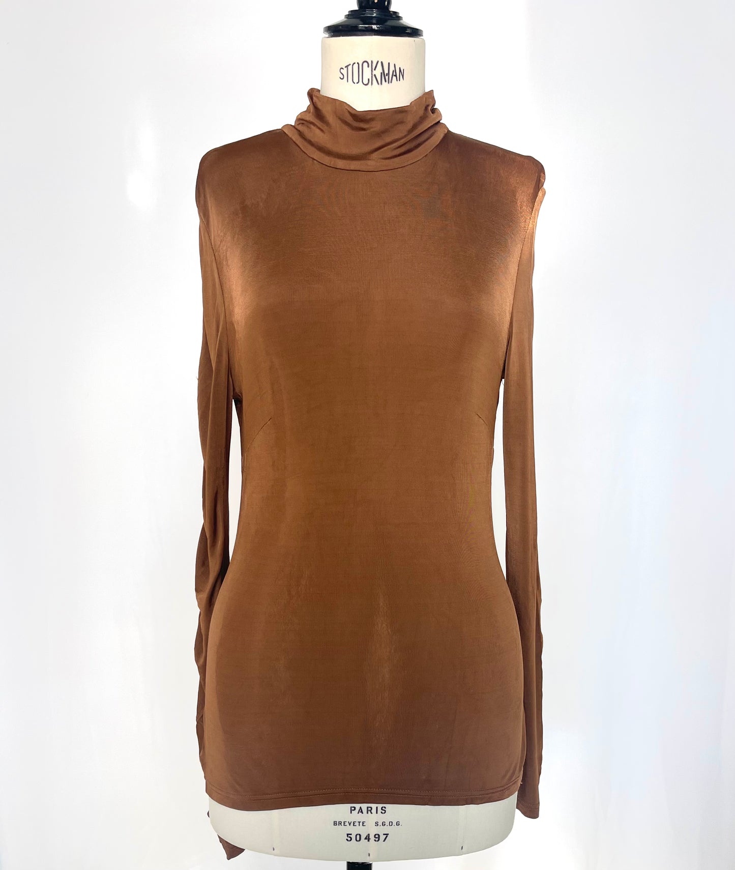 Blusa gola alta lycra bronze - marca Juliana Herc