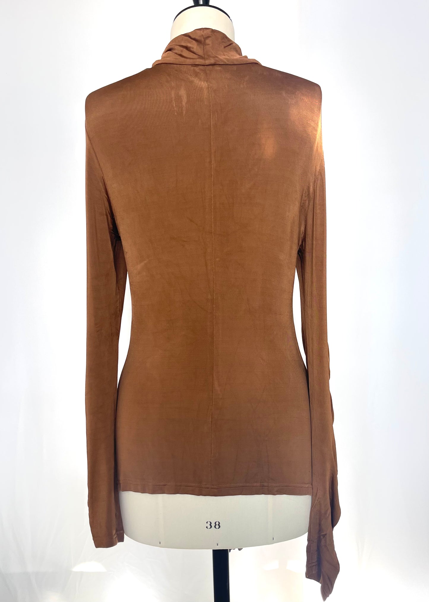 Blusa gola alta lycra bronze - marca Juliana Herc