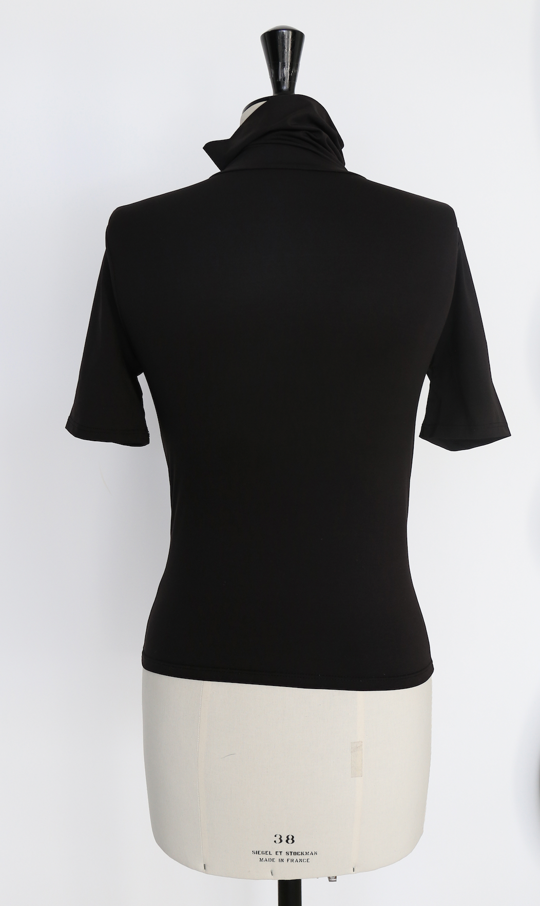 Blusa gola alta lycra preto - Zara